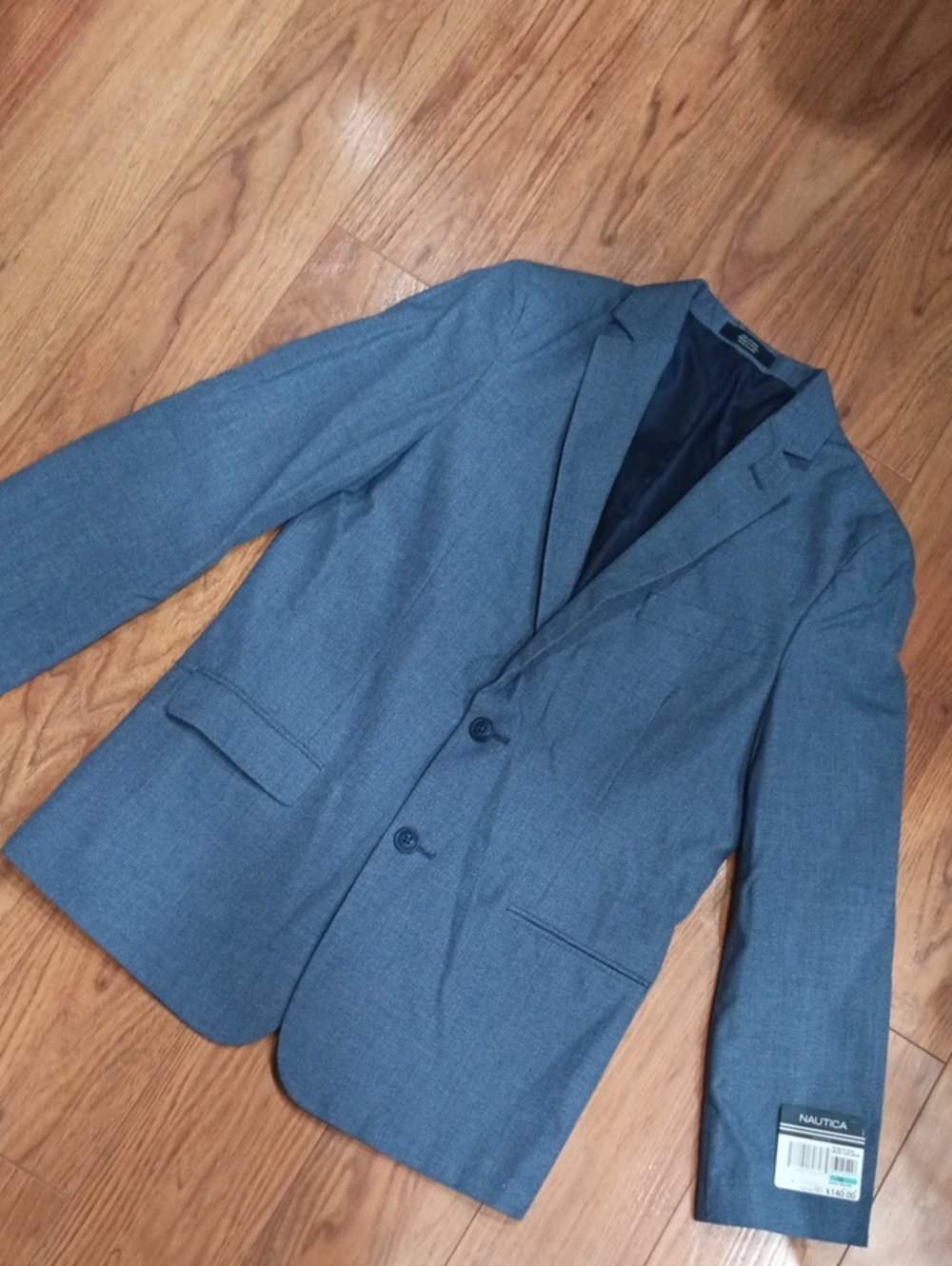 Nautica Men's Blue-Gray Two-Button Sport Coat
